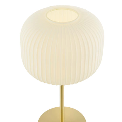 Modway - Reprise Glass Sphere Glass and Metal Table Lamp by Modway  Lighting Table Lamps Brown - EEI-5622-WHI-SBR