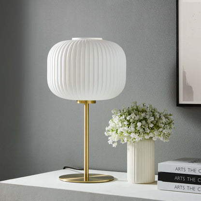 Modway - Reprise Glass Sphere Glass and Metal Table Lamp by Modway  Lighting Table Lamps Brown - EEI-5622-WHI-SBR