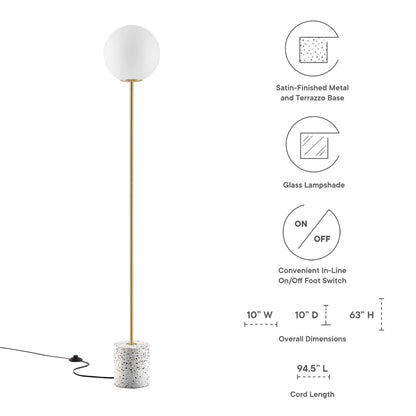 Modway Outlet Logic Terrazzo Floor Lamp by Modway  Lighting Lighting White - EEI-5626-WHI