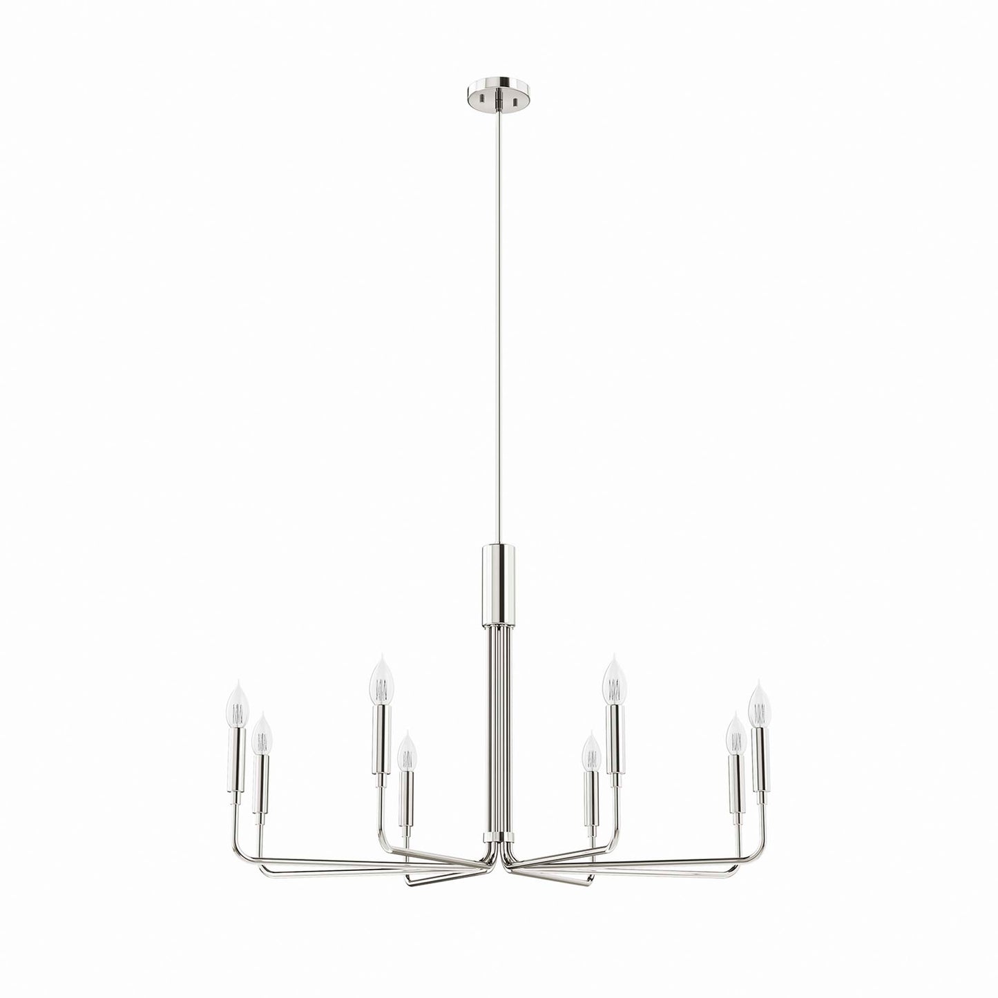 Modway Outlet Rekindle 8-Light Chandelier by Modway  Lighting Lighting Polished Nickel - EEI-5636-PON