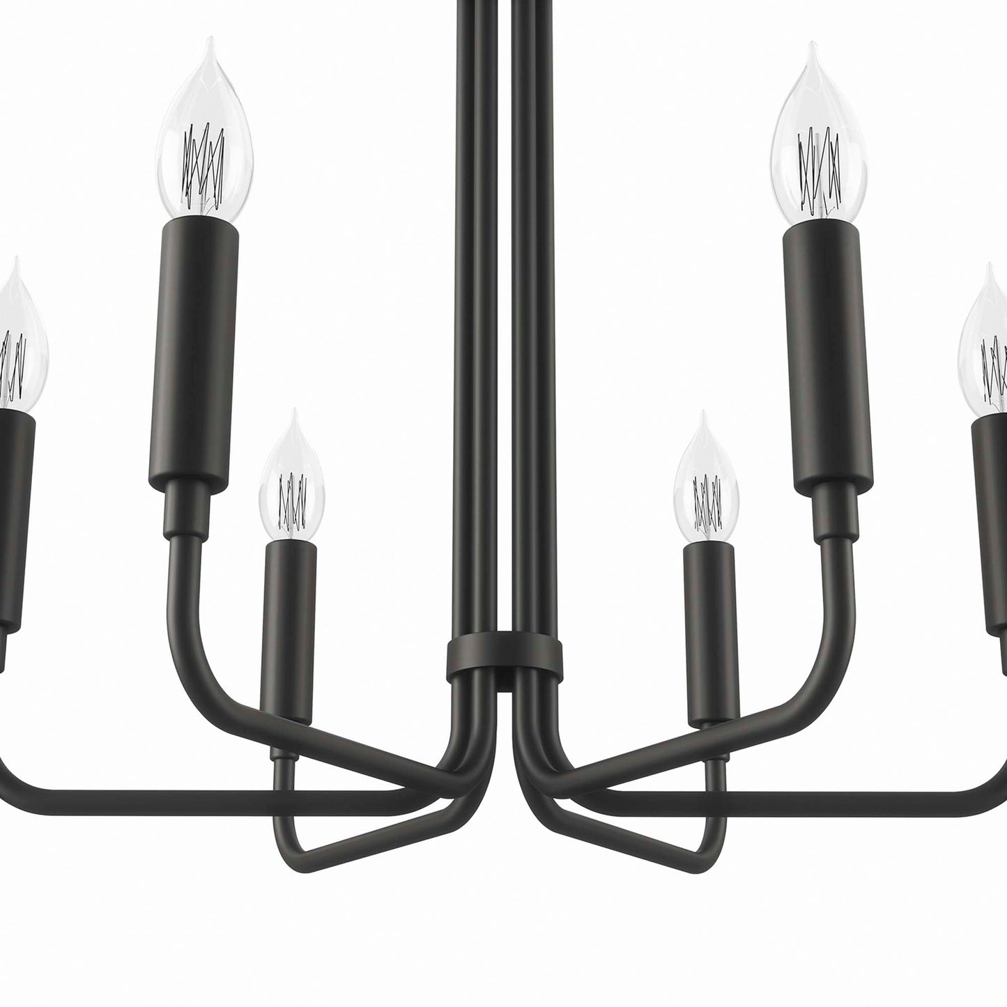 Modway Outlet Rekindle 6-Light Chandelier by Modway  Lighting Lighting Black - EEI-5637-BLK