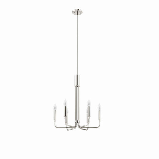 Modway Outlet Rekindle 6-Light Chandelier by Modway  Lighting Lighting Polished Nickel - EEI-5637-PON