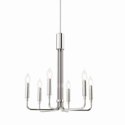 Modway Outlet Rekindle 6-Light Chandelier by Modway  Lighting Lighting Polished Nickel - EEI-5637-PON