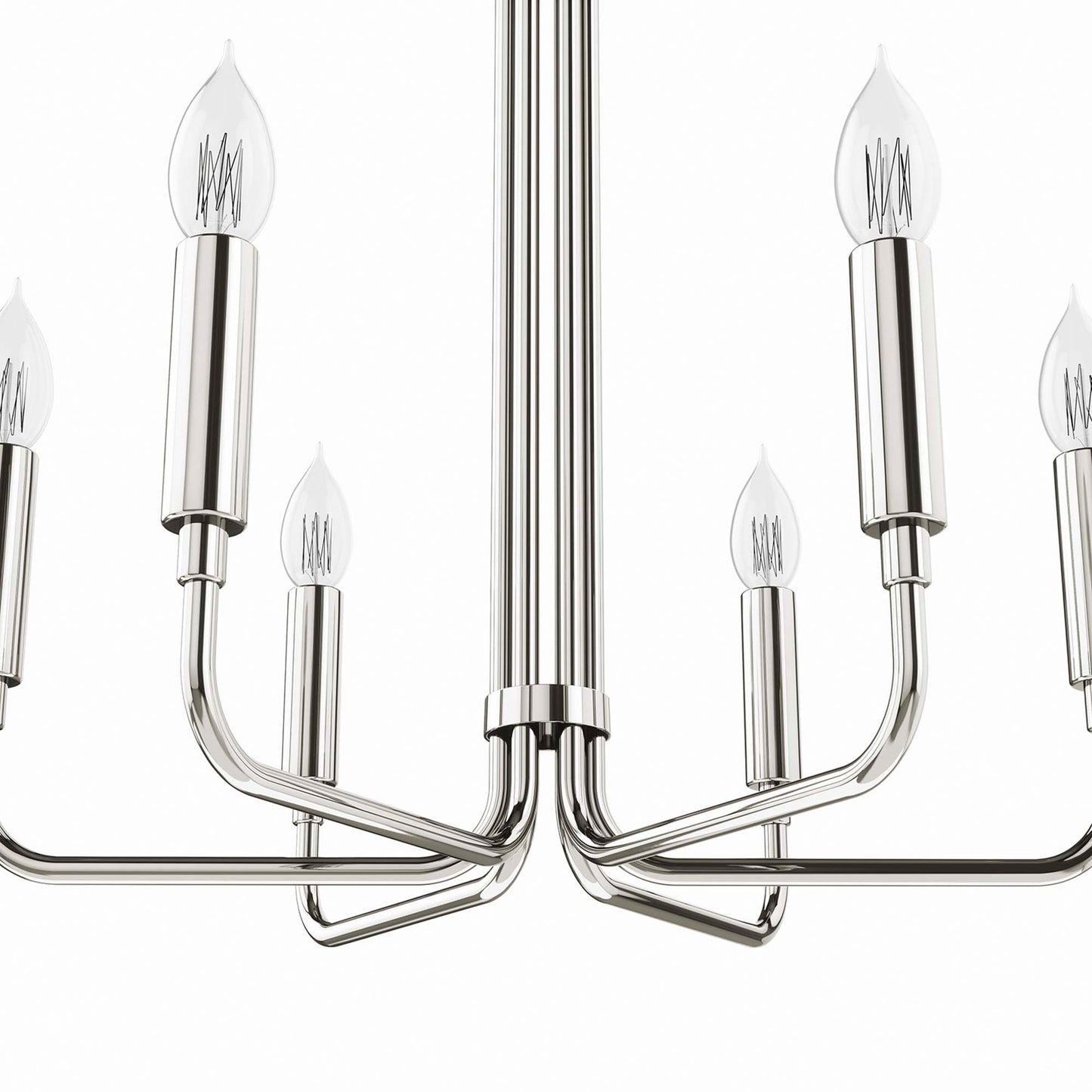 Modway Outlet Rekindle 6-Light Chandelier by Modway  Lighting Lighting Polished Nickel - EEI-5637-PON