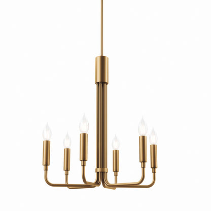 Modway Outlet Rekindle 6-Light Chandelier by Modway  Lighting Lighting Satin Brass - EEI-5637-SBR