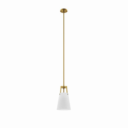 Modway Outlet Aspire Pendant Light by Modway  Lighting Lighting White Satin Brass - EEI-5639-WHI-SBR
