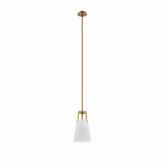 Modway Outlet Aspire Pendant Light by Modway  Lighting Lighting White Satin Brass - EEI-5639-WHI-SBR