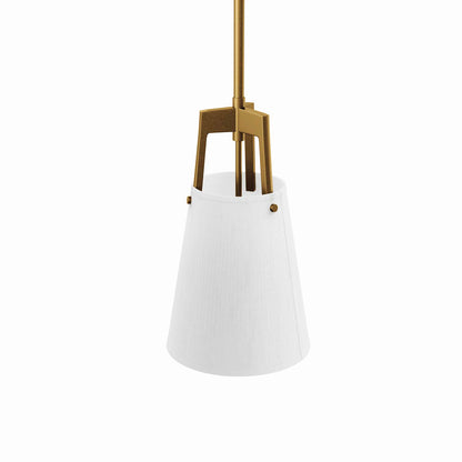 Modway Outlet Aspire Pendant Light by Modway  Lighting Lighting White Satin Brass - EEI-5639-WHI-SBR