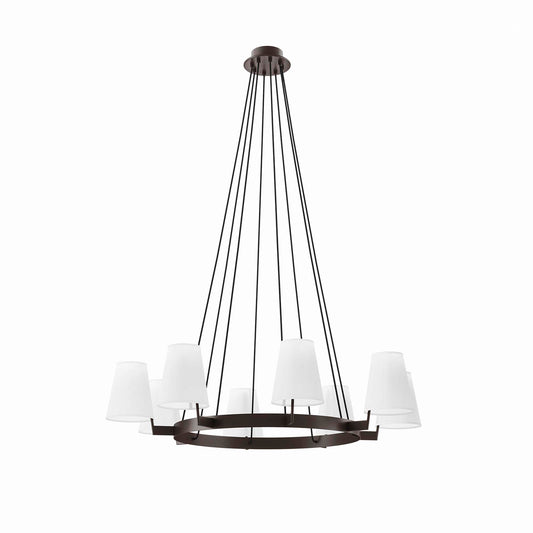 Modway Outlet Surround 8-Light Chandelier by Modway  Lighting Lighting White Bronze - EEI-5641-WHI-BRZ