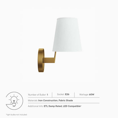 Modway Outlet Surround Wall Sconce by Modway  Lighting Lighting White Satin Brass - EEI-5643-WHI-SBR