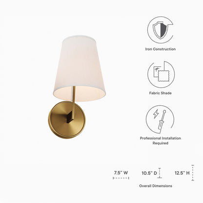 Modway Outlet Surround Wall Sconce by Modway  Lighting Lighting White Satin Brass - EEI-5643-WHI-SBR