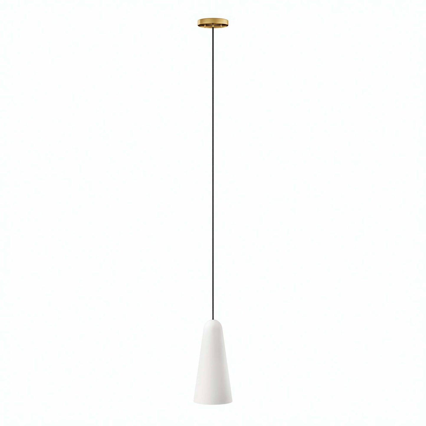 Modway Outlet Beacon 1-Light Pendant Light by Modway  Lighting Lighting Opal Satin Brass - EEI-5644-OPA-SBR