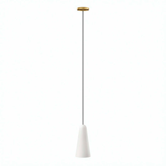 Modway Outlet Beacon 1-Light Pendant Light by Modway  Lighting Lighting Opal Satin Brass - EEI-5644-OPA-SBR