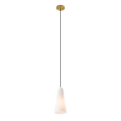 Modway Outlet Beacon 1-Light Pendant Light by Modway  Lighting Lighting Opal Satin Brass - EEI-5644-OPA-SBR