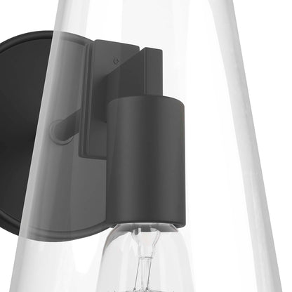 Modway Outlet Beacon 1-Light Wall Sconce by Modway  Lighting Lighting Clear Black - EEI-5645-CLR-BLK