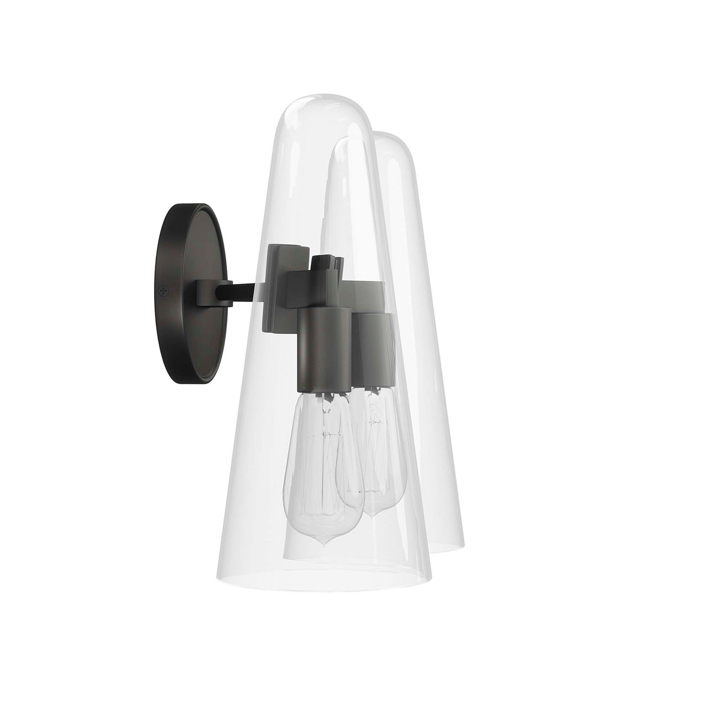 Modway Outlet Beacon 2-Light Wall Sconce by Modway  Lighting Lighting Clear Black - EEI-5646-CLR-BLK