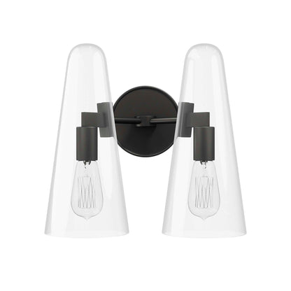 Modway Outlet Beacon 2-Light Wall Sconce by Modway  Lighting Lighting Clear Black - EEI-5646-CLR-BLK