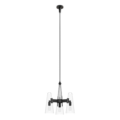 Modway Outlet Beacon 3-Light Pendant Light by Modway  Lighting Lighting Clear Black - EEI-5647-CLR-BLK