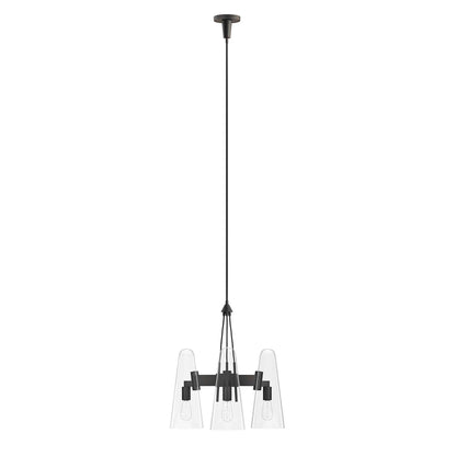 Modway Outlet Beacon 3-Light Pendant Light by Modway  Lighting Lighting Clear Black - EEI-5647-CLR-BLK