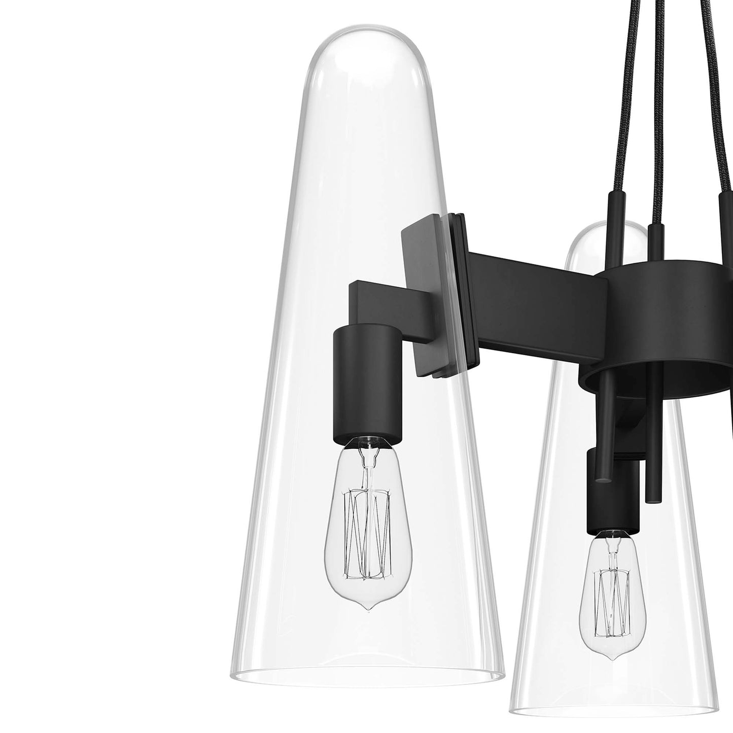 Modway Outlet Beacon 3-Light Pendant Light by Modway  Lighting Lighting Clear Black - EEI-5647-CLR-BLK