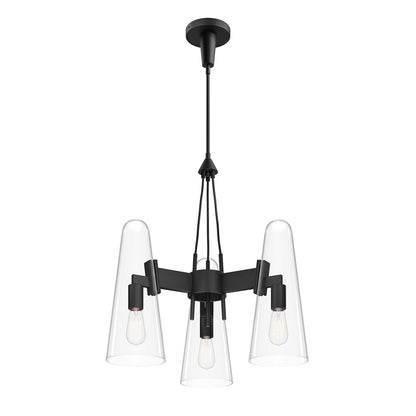 Modway Outlet Beacon 3-Light Pendant Light by Modway  Lighting Lighting Clear Black - EEI-5647-CLR-BLK