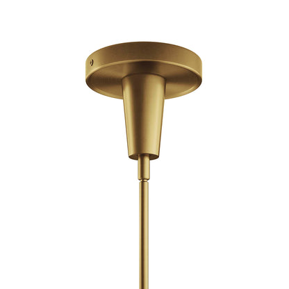 Modway Outlet Beacon 3-Light Pendant Light by Modway  Lighting Lighting Clear Satin Brass - EEI-5647-CLR-SBR