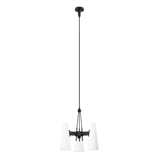 Modway Outlet Beacon 3-Light Pendant Light by Modway  Lighting Lighting Opal Black - EEI-5647-OPA-BLK