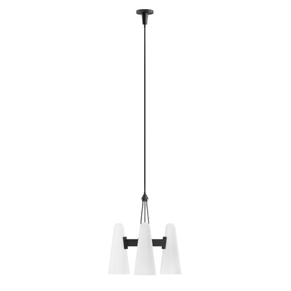 Modway Outlet Beacon 3-Light Pendant Light by Modway  Lighting Lighting Opal Black - EEI-5647-OPA-BLK