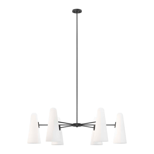Modway - Beacon 6-Light Chandelier by Modway  Lighting Ceiling Lamps Black - EEI-5648-OPA-BLK