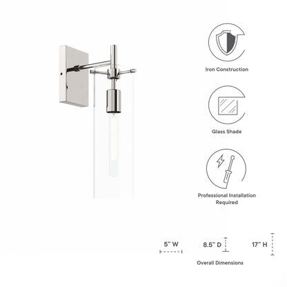 Modway Outlet Skylark Wall Sconce by Modway  Lighting Lighting Clear Polished Nickel - EEI-5649-CLR-PON