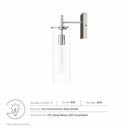Modway Outlet Skylark Wall Sconce by Modway  Lighting Lighting Clear Polished Nickel - EEI-5649-CLR-PON