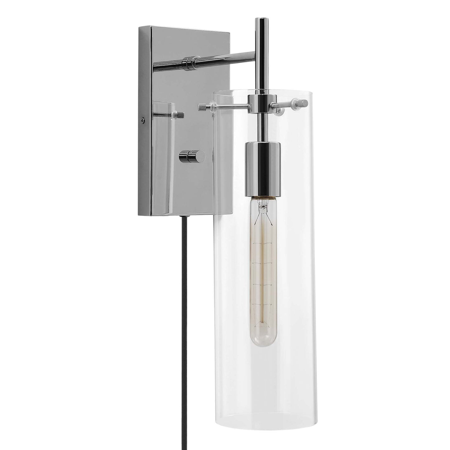 Modway Outlet Skylark Wall Sconce by Modway  Lighting Lighting Clear Polished Nickel - EEI-5650-CLR-PON