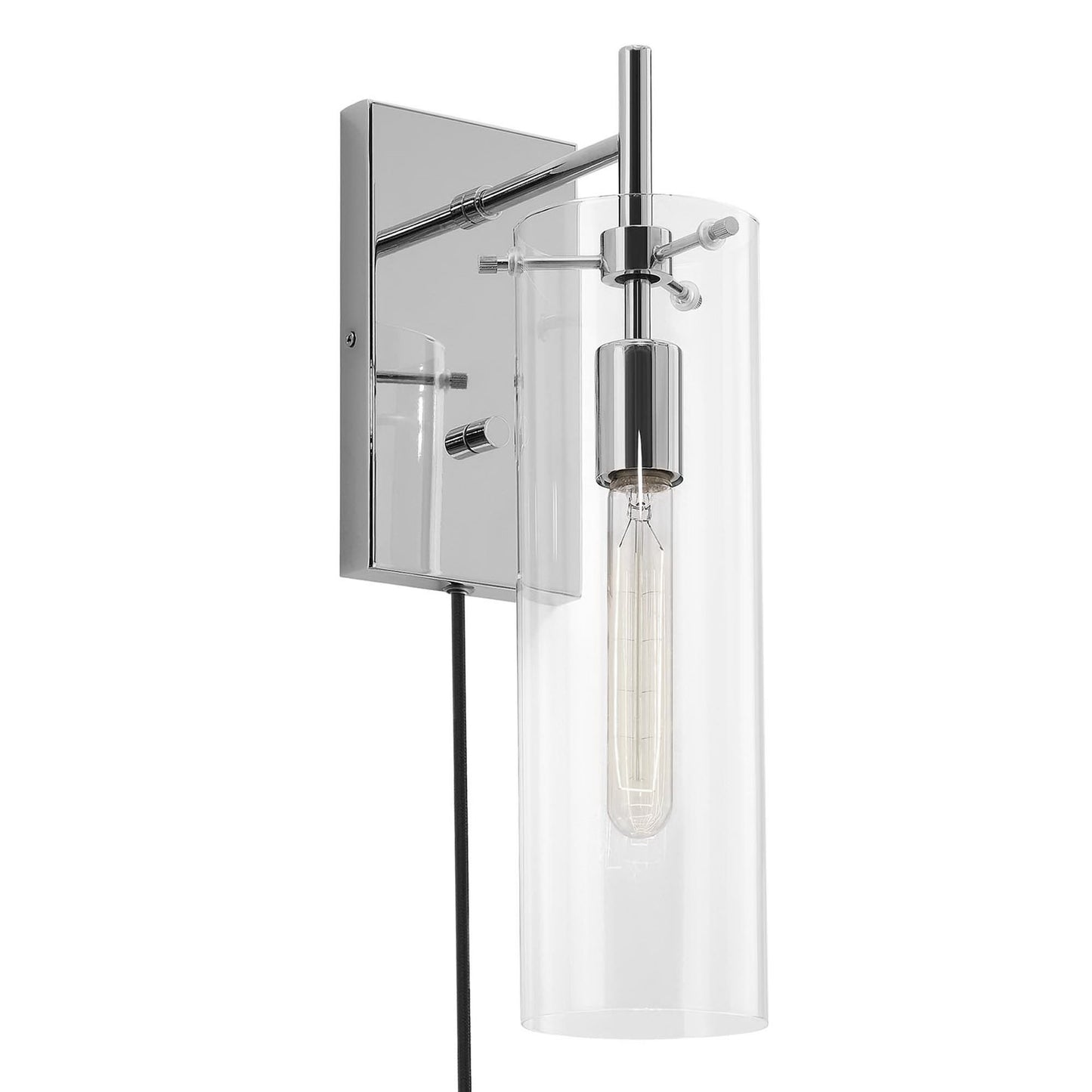 Modway Outlet Skylark Wall Sconce by Modway  Lighting Lighting Clear Polished Nickel - EEI-5650-CLR-PON