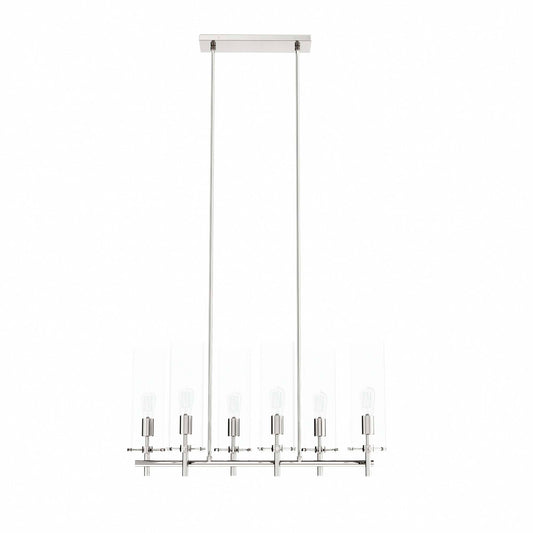 Modway Outlet Skylark 6-Light Chandelier by Modway  Lighting Lighting Clear Polished Nickel - EEI-5651-CLR-PON