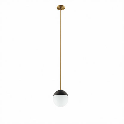 Modway Outlet Stellar 1-Light Pendant Light by Modway  Lighting Lighting Opal Satin Brass - EEI-5653-OPA-SBR