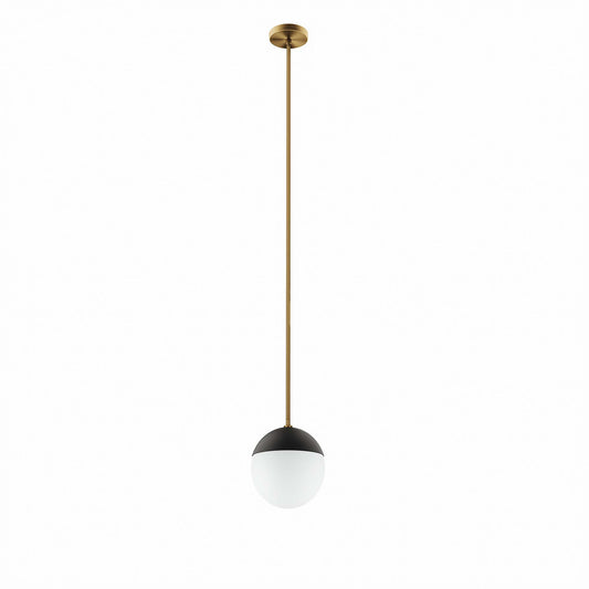 Modway Outlet Stellar 1-Light Pendant Light by Modway  Lighting Lighting Opal Satin Brass - EEI-5653-OPA-SBR