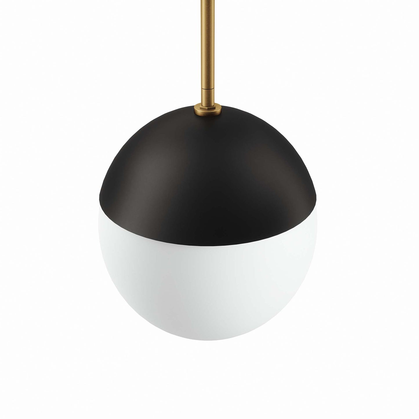 Modway Outlet Stellar 1-Light Pendant Light by Modway  Lighting Lighting Opal Satin Brass - EEI-5653-OPA-SBR