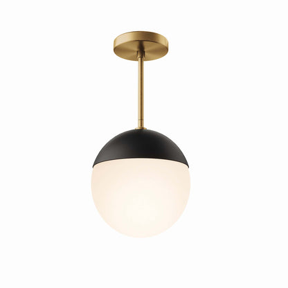 Modway Outlet Stellar 1-Light Pendant Light by Modway  Lighting Lighting Opal Satin Brass - EEI-5653-OPA-SBR
