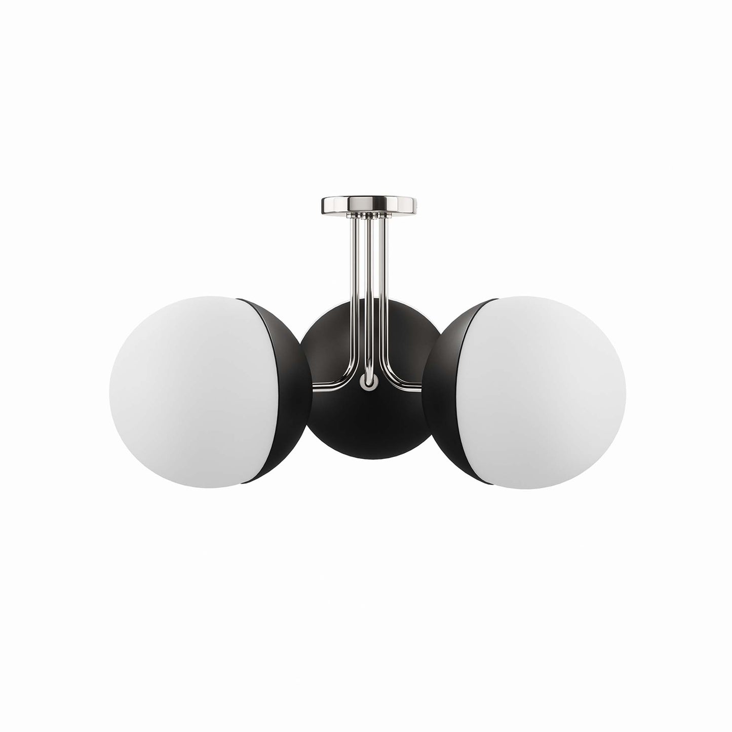 Modway Outlet Stellar 3-Light Semi-Flush Ceiling Light by Modway  Lighting Lighting Opal Polished Nickel - EEI-5656-OPA-PON