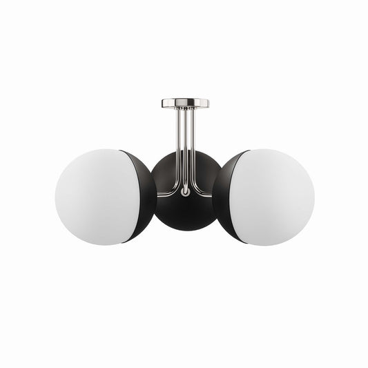 Modway Outlet Stellar 3-Light Semi-Flush Ceiling Light by Modway  Lighting Lighting Opal Polished Nickel - EEI-5656-OPA-PON