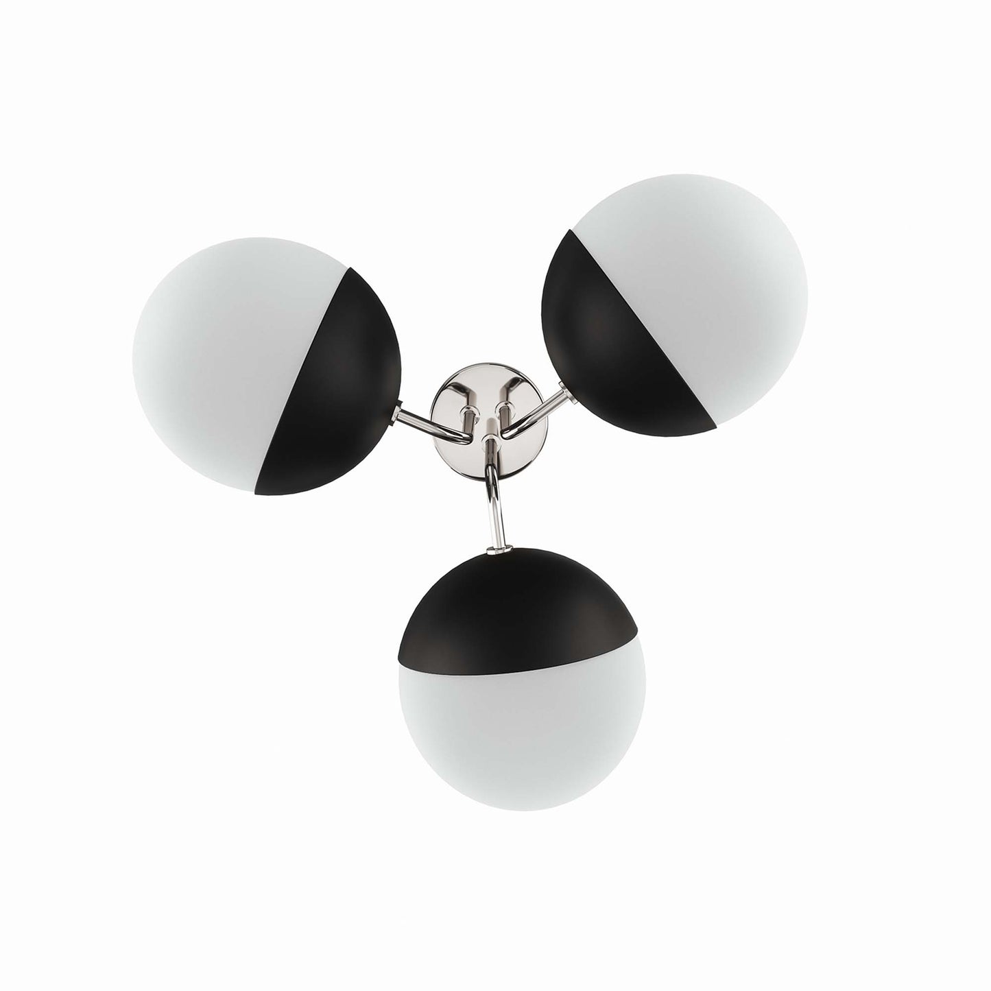 Modway Outlet Stellar 3-Light Semi-Flush Ceiling Light by Modway  Lighting Lighting Opal Polished Nickel - EEI-5656-OPA-PON