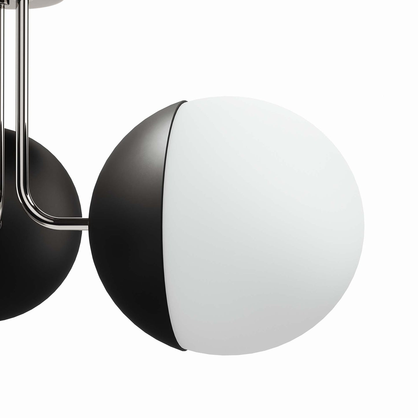 Modway Outlet Stellar 3-Light Semi-Flush Ceiling Light by Modway  Lighting Lighting Opal Polished Nickel - EEI-5656-OPA-PON