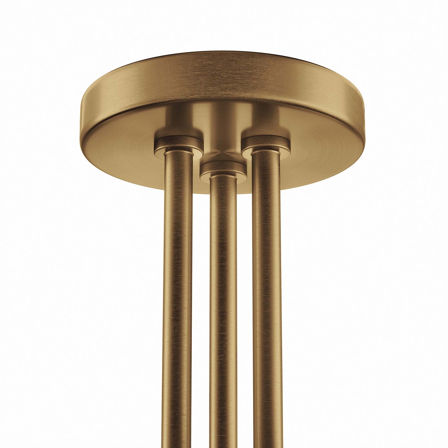 Modway Outlet Stellar 3-Light Semi-Flush Ceiling Light by Modway  Lighting Lighting Opal Satin Brass - EEI-5656-OPA-SBR