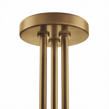 Modway Outlet Stellar 3-Light Semi-Flush Ceiling Light by Modway  Lighting Lighting Opal Satin Brass - EEI-5656-OPA-SBR