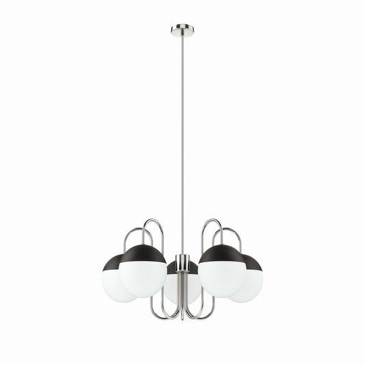 Modway Outlet Stellar 5-Light Chandelier by Modway  Lighting Lighting Opal Polished Nickel - EEI-5658-OPA-PON