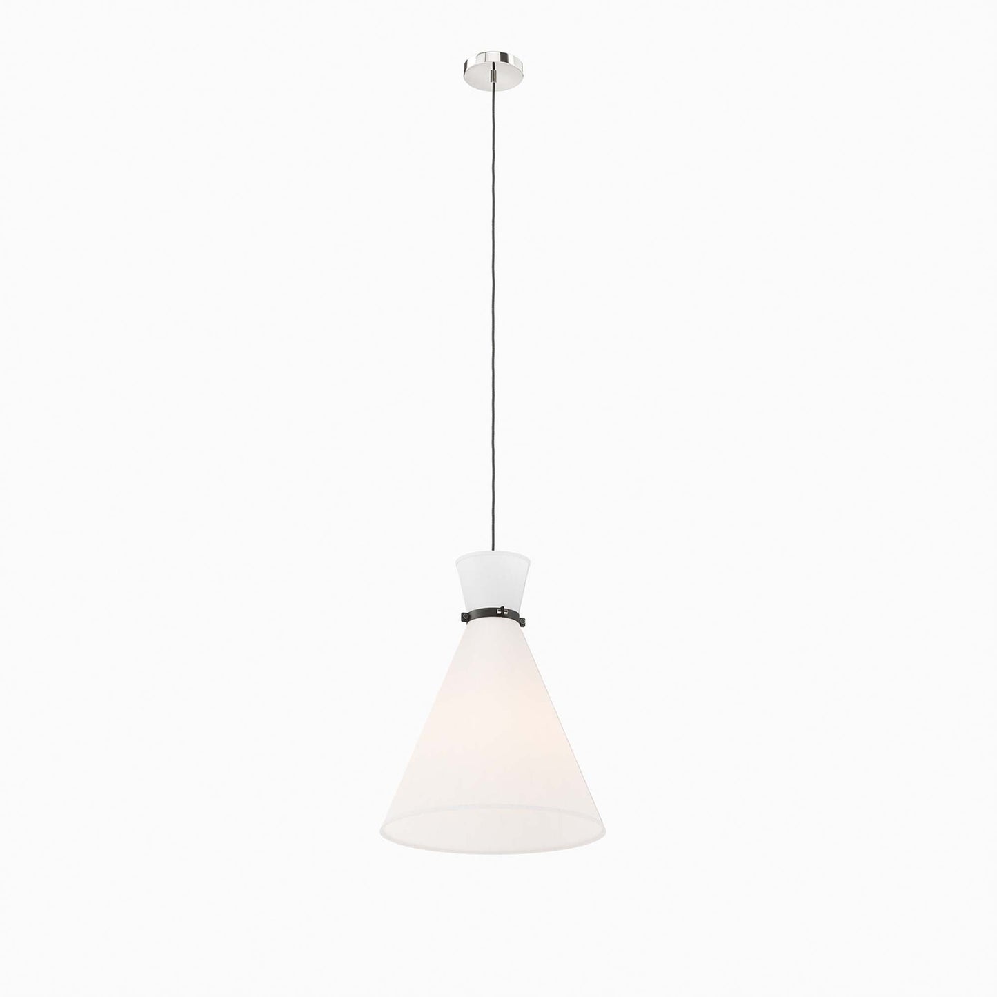 Modway Outlet Starlight 1-Light Pendant Light by Modway  Lighting Lighting White Polished Nickel - EEI-5659-WHI-PON