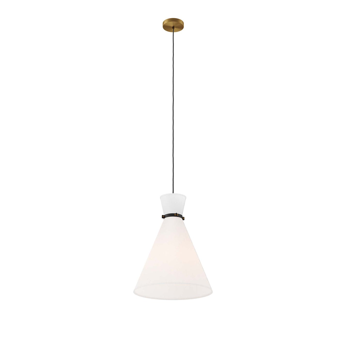 Modway Outlet Starlight 1-Light Pendant Light by Modway  Lighting Lighting White Satin Brass - EEI-5659-WHI-SBR