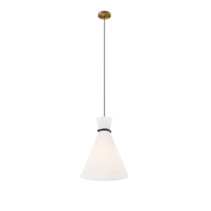 Modway Outlet Starlight 1-Light Pendant Light by Modway  Lighting Lighting White Satin Brass - EEI-5659-WHI-SBR