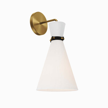 Modway Outlet Starlight 1-Light Wall Sconce by Modway  Lighting Lighting White Satin Brass - EEI-5660-WHI-SBR