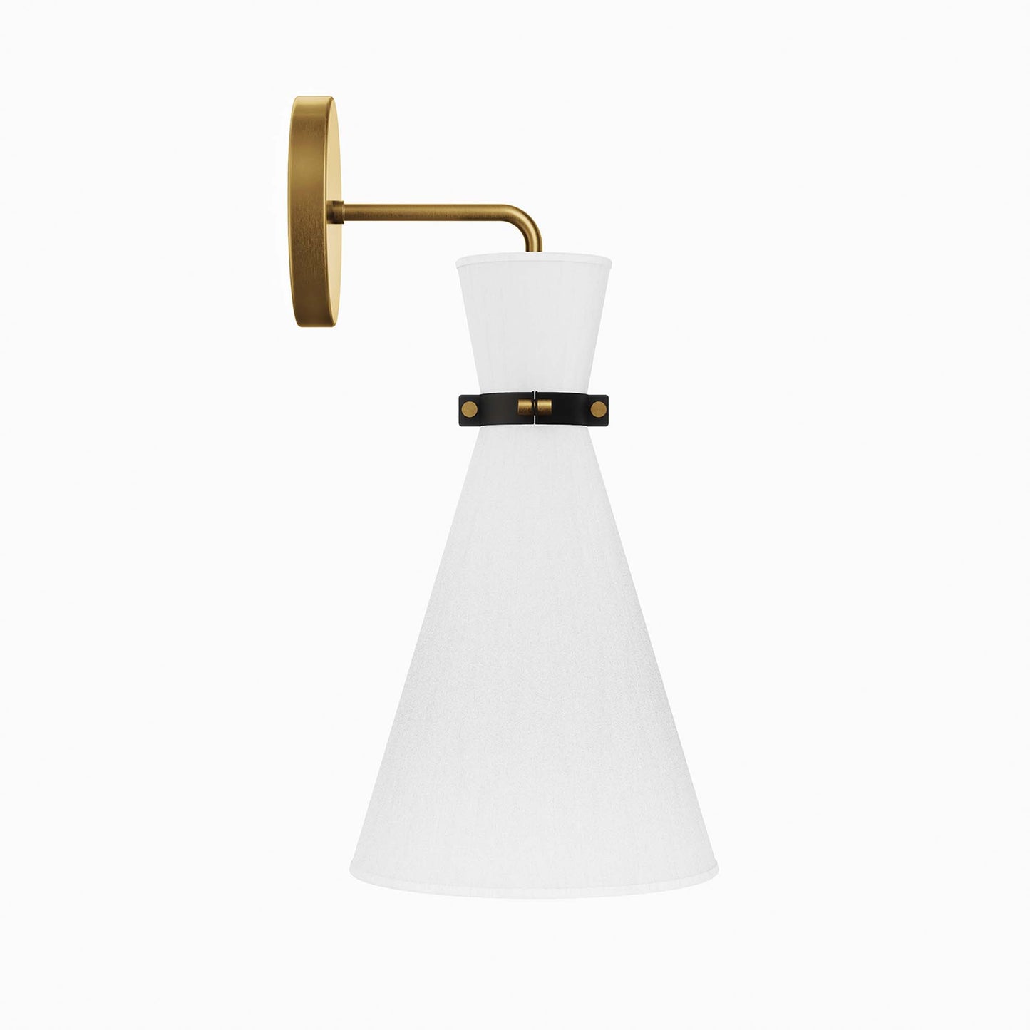 Modway Outlet Starlight 1-Light Wall Sconce by Modway  Lighting Lighting White Satin Brass - EEI-5660-WHI-SBR